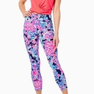 Lilly Pulitzer weekender high-rise midi legging high tide navy turtle amazement